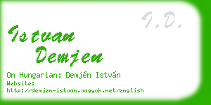 istvan demjen business card