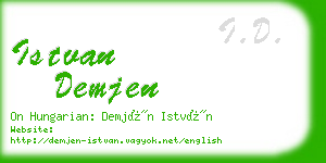 istvan demjen business card